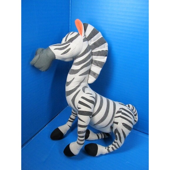 Madagascar Lot of 2 Melman Giraffe 14" & Marty Zebra 10" Plush Stuffed Animal - Picture 4 of 15